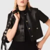 Chaqueta corta de cuero