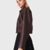 Chaqueta corta de cuero vintage