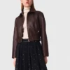 Chaqueta corta de cuero vintage