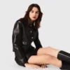 Chaqueta corta de piel