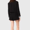 Chaqueta corta de tweed con pedrería