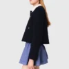 Chaqueta corta de tweed, cuello desmontable