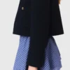 Chaqueta corta de tweed, cuello desmontable