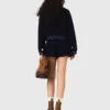 Chaqueta de bouclé y denim