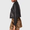 Chaqueta de cuero estilo motero
