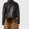 Chaqueta de cuero estilo motero