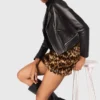 Chaqueta de cuero estilo motero