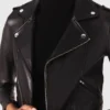 Chaqueta de cuero estilo motero