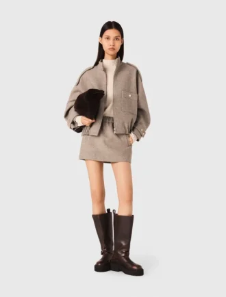 Chaqueta de mezcla de lana