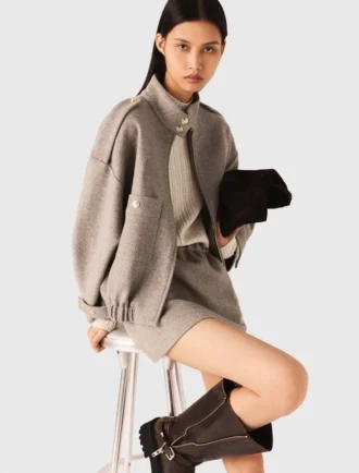 Chaqueta de mezcla de lana