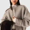 Chaqueta de mezcla de lana