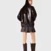 Chaqueta de piel sintética craquelada