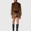 Chaqueta de piel sintética de leopardo