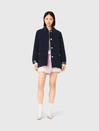 Chaqueta de piel y piel sintética