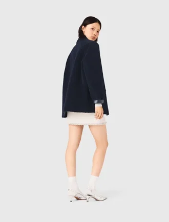 Chaqueta de piel y piel sintética
