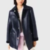 Chaqueta de piel y piel sintética