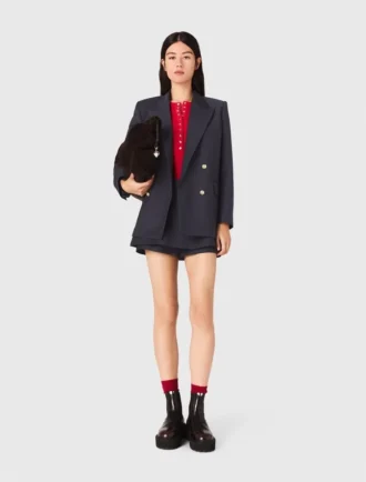 Chaqueta de traje con botones dorados