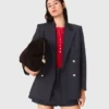 Chaqueta de traje con botones dorados