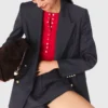 Chaqueta de traje con botones dorados