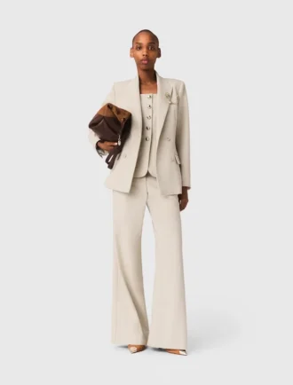Chaqueta de traje con broche