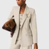 Chaqueta de traje con broche