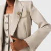 Chaqueta de traje con broche