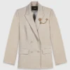 Chaqueta de traje con broche