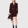 Chaqueta de traje con cinturón