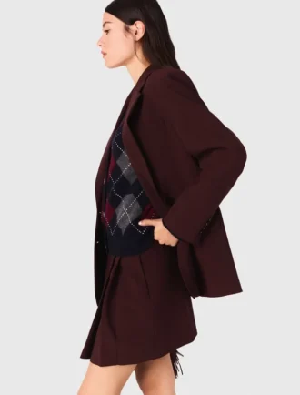 Chaqueta de traje con cinturón