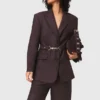 Chaqueta de traje con cinturón Chaqueta de traje con cinturón