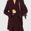 Chaqueta de traje con cinturón