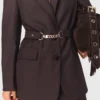 Chaqueta de traje con cinturón Chaqueta de traje con cinturón
