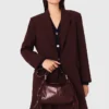 Chaqueta de traje con cinturón