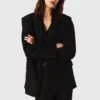 Chaqueta de traje con pedrería