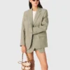 Chaqueta de traje de mezcla de lino