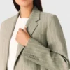 Chaqueta de traje de mezcla de lino