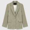 Chaqueta de traje de mezcla de lino