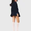 Chaqueta de tweed con ribetes de denim