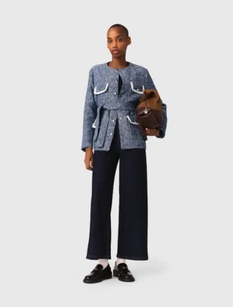Chaqueta de tweed de 4 bolsillos