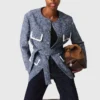 Chaqueta de tweed de 4 bolsillos