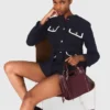 Chaqueta de tweed de 4 bolsillos