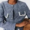 Chaqueta de tweed de 4 bolsillos