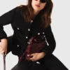 Chaqueta larga de tweed