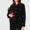 Chaqueta larga de tweed