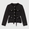 Chaqueta larga de tweed