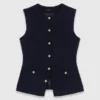 Chaqueta sin mangas de tweed