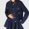Chaqueta vaquera con imitación de piel