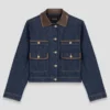 Chaqueta vaquera con imitación de piel