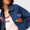 Chaqueta vaquera oversize bordada Chaqueta vaquera oversize bordada
