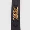 Cinturón de cuero con detalles de cadena Cinturón de cuero con detalles de cadena